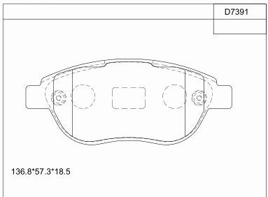 Brake Pad Set, disc brake (KD7391)