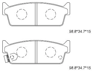 Brake Pad Set, disc brake (KD1780W)