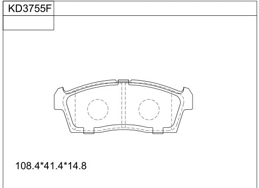 Brake Pad Set, disc brake (KD3755F)