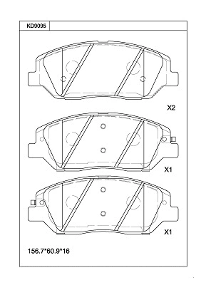 Brake Pad Set, disc brake (KD9095)