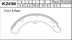 Brake Shoe Set (K2496)