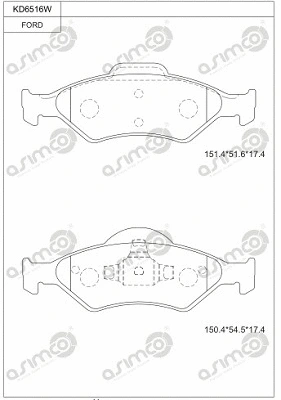 Brake Pad Set, disc brake (KD6516W)