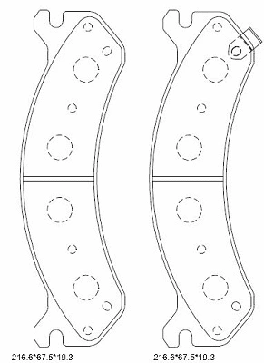 Brake Pad Set, disc brake (KD6307)