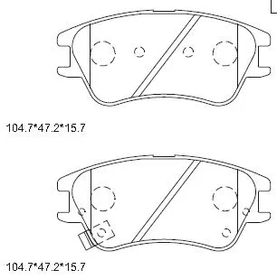 Brake Pad Set, disc brake (KD9724)