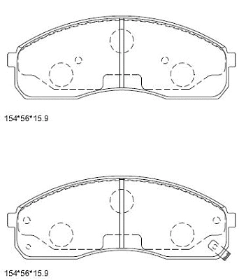Brake Pad Set, disc brake (KD9711)