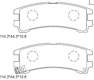 Brake Pad Set, disc brake (KD1736)