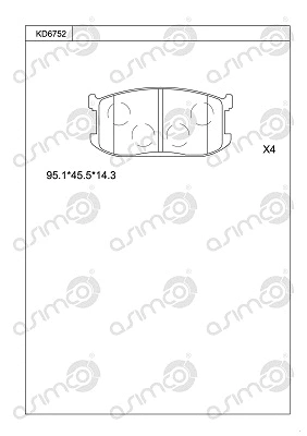 Brake Pad Set, disc brake (KD6752)