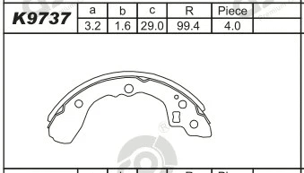 Brake Shoe Set (K9737)