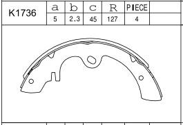 Brake Shoe Set (K1736)