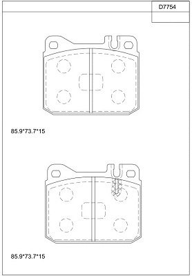 Brake Pad Set, disc brake (KD7754)