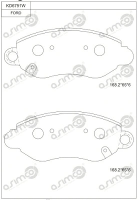 Brake Pad Set, disc brake (KD6791W)