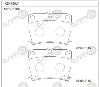 Brake Pad Set, disc brake (KD4725W)