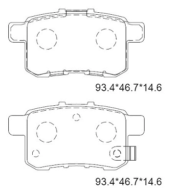 Brake Pad Set, disc brake (KD1749F)