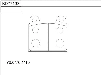 Brake Pad Set, disc brake (KD77132)