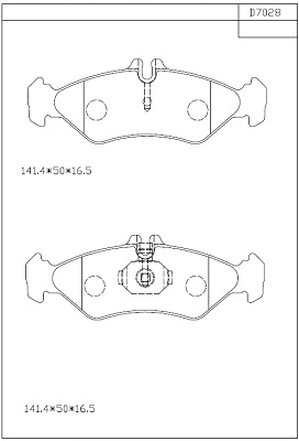Brake Pad Set, disc brake (KD7028)