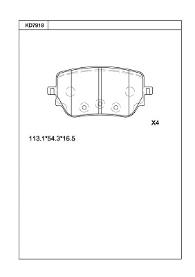 Brake Pad Set, disc brake (KD7918)