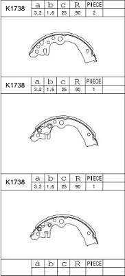 Brake Shoe Set (K1738)