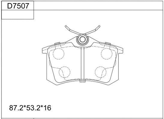 Brake Pad Set, disc brake (KD7507)