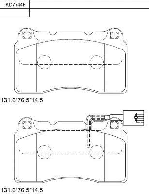 Brake Pad Set, disc brake (KD7744F)