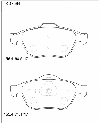 Brake Pad Set, disc brake (KD7594)
