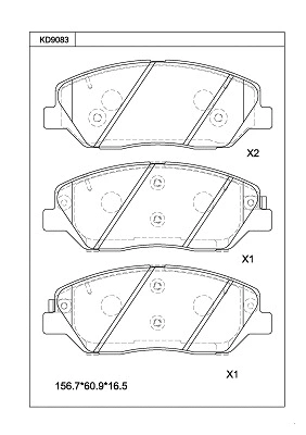 Brake Pad Set, disc brake (KD9083)