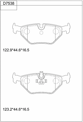 Brake Pad Set, disc brake (KD7538)