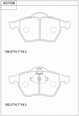 Brake Pad Set, disc brake (KD7338)