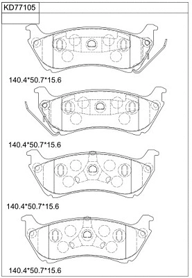Brake Pad Set, disc brake (KD77105)