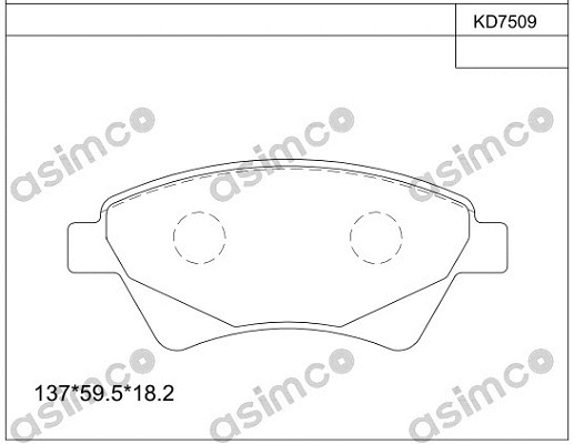 Brake Pad Set, disc brake (KD7509)