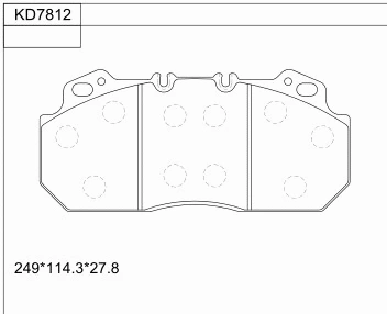 Brake Pad Set, disc brake (KD7812)