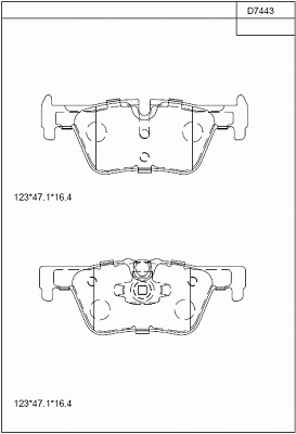 Brake Pad Set, disc brake (KD7443)