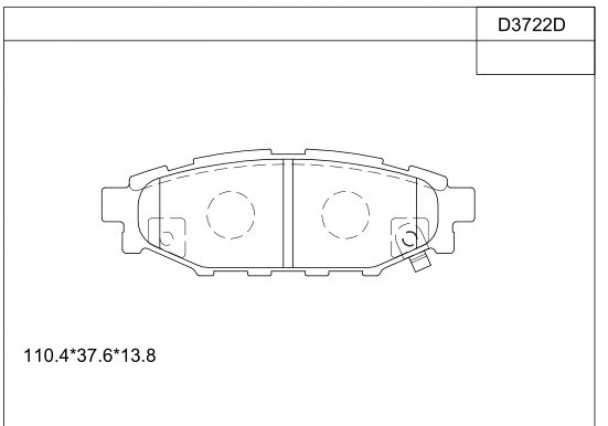 Brake Pad Set, disc brake (KD3722D)