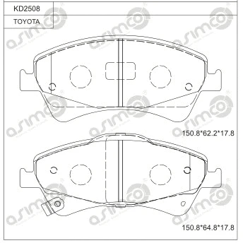 Brake Pad Set, disc brake (KD2508)