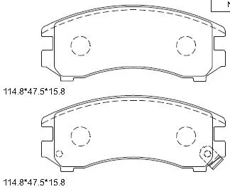 Brake Pad Set, disc brake (KD1713)