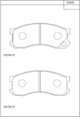 Brake Pad Set, disc brake (KD4346)