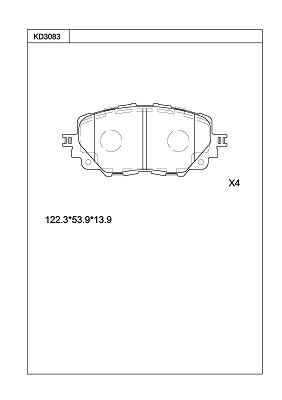 Brake Pad Set, disc brake (KD3083)