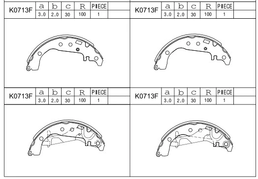 Brake Shoe Set (K0713F)