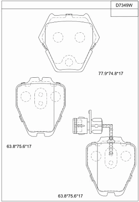 Brake Pad Set, disc brake (KD7349W)