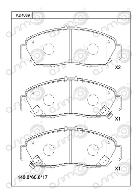 Brake Pad Set, disc brake (KD1089)
