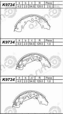 Brake Shoe Set (K9734)