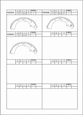 Brake Shoe Set (K2005)