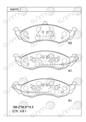Brake Pad Set, disc brake (KD6770)