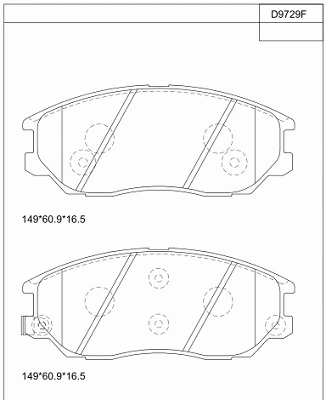 Brake Pad Set, disc brake (KD9729F)