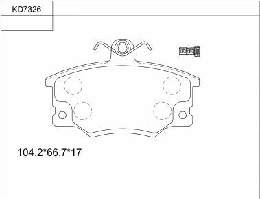 Brake Pad Set, disc brake (KD7326)