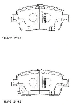 Brake Pad Set, disc brake (KD2754F)
