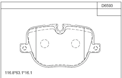 Brake Pad Set, disc brake (KD6593)