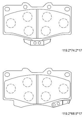 Brake Pad Set, disc brake (KD2203D)