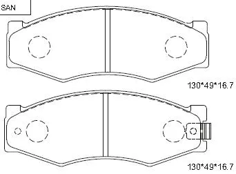 Brake Pad Set, disc brake (KD1786)