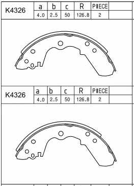 Brake Shoe Set (K4326)