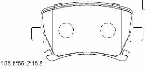 Brake Pad Set, disc brake (KD7792)